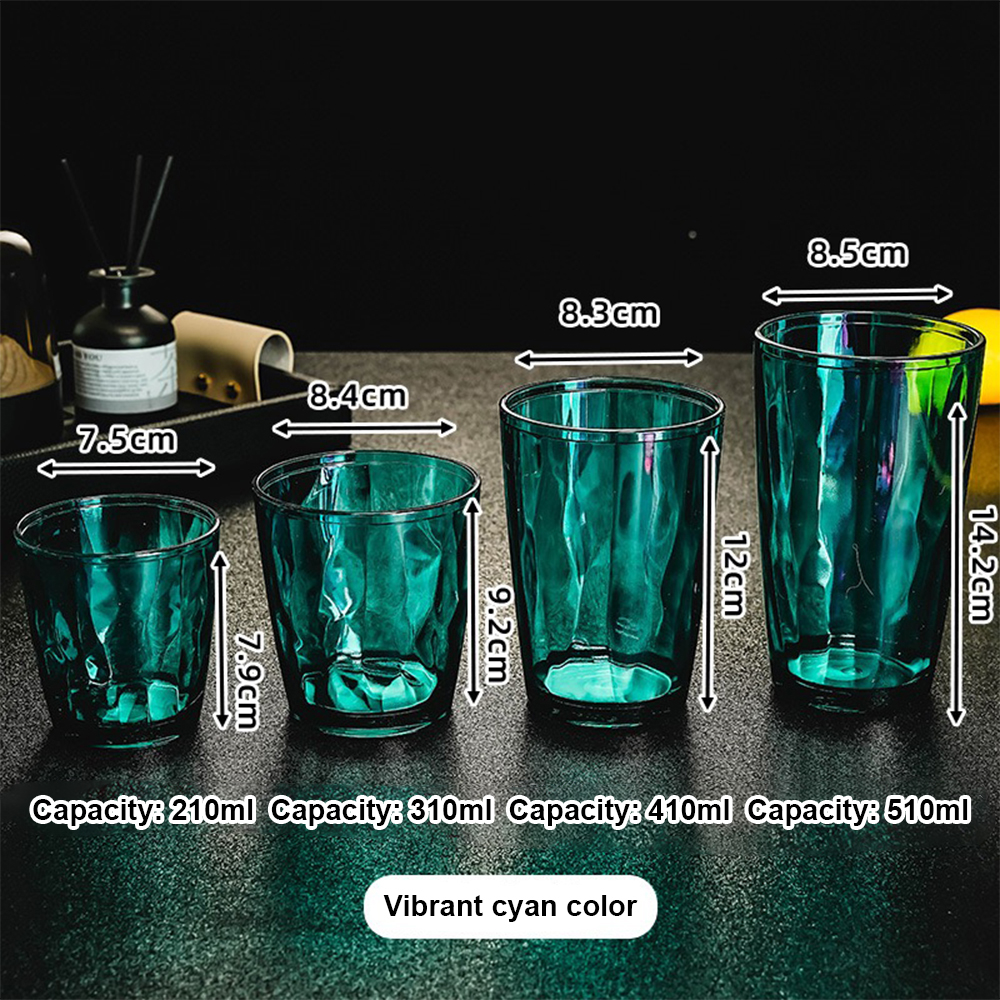 detail model8021 colorful acrylic cup high capacity water glasses beer cup with handle pc clear plastic drinking cups serving scene 4