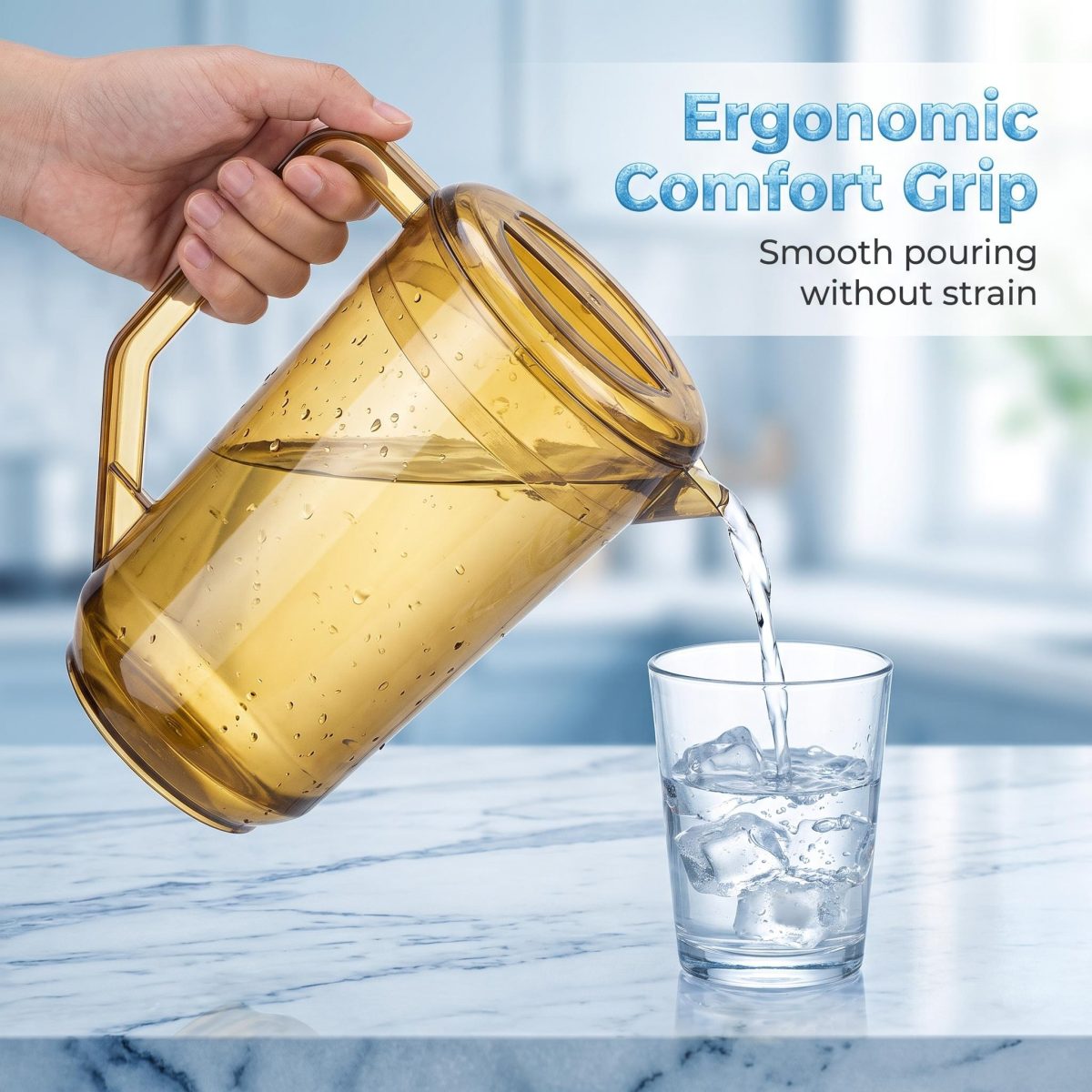 detail model8553b transparent durable reusable restaurant plastic pc beverage drink pitcher juice water tea pot serving scene 1