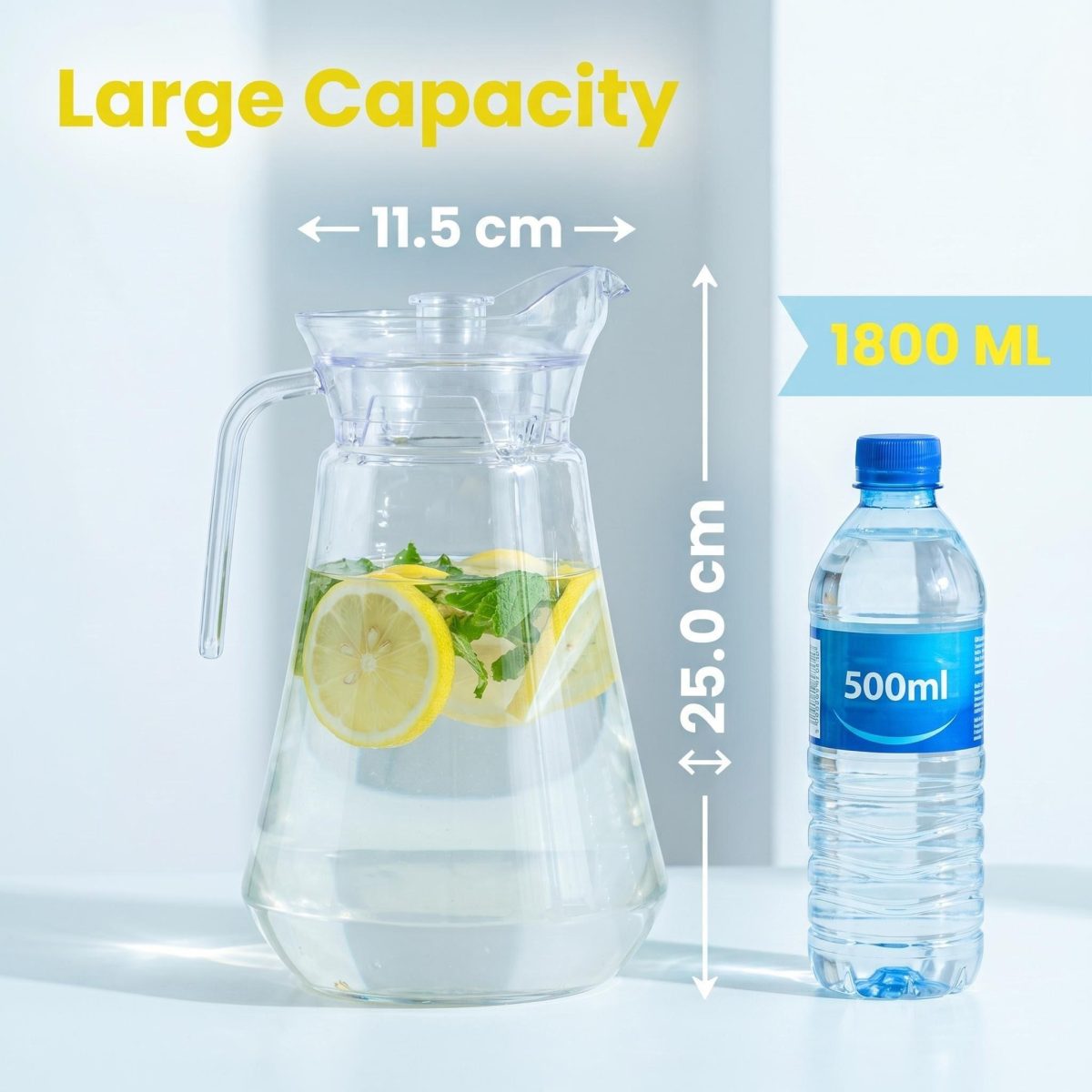 detail model9162 bpa free 1.8l clear acrylic water pitcher unbreakable plastic juice jug hotel restaurant bar serving scene 6