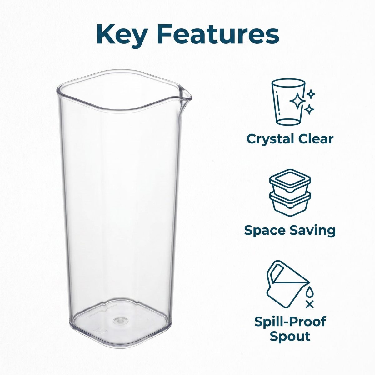 detail model9167 water pitcher bpa free food grade pc cold brew jug leakproof lay flat juice carafe small apartment household cafe serving scene 2