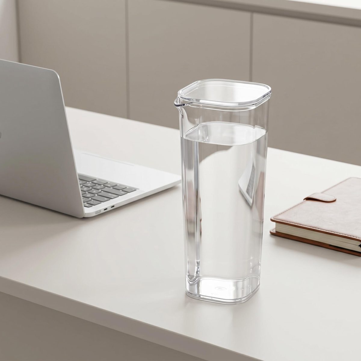 detail model9167 water pitcher bpa free food grade pc cold brew jug leakproof lay flat juice carafe small apartment household cafe serving scene 7