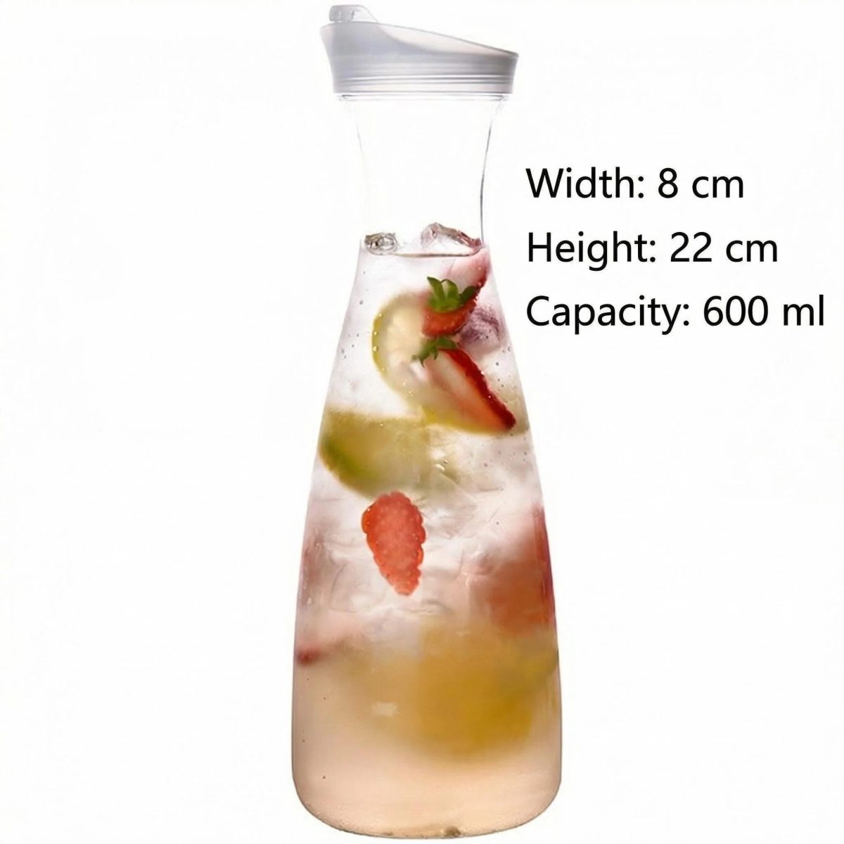 detail model9170 bpa free plastic carafe with flip top lid for juice water champagne soda energy drinks whisky parties restaurants serving scene 1