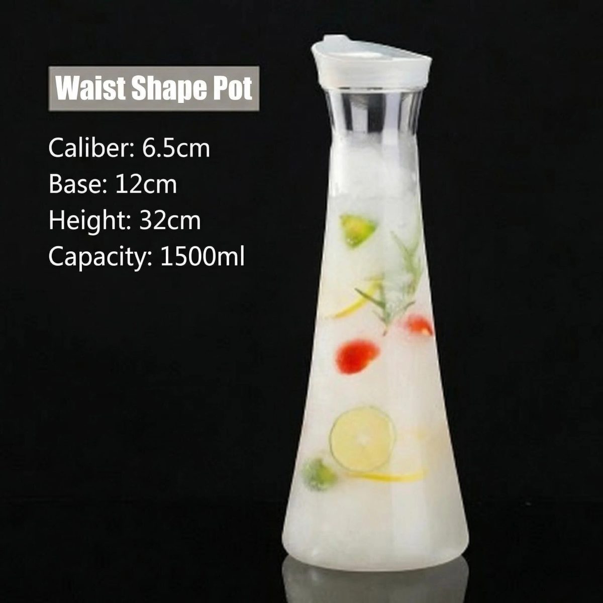 detail model9170 bpa free plastic carafe with flip top lid for juice water champagne soda energy drinks whisky parties restaurants serving scene 6
