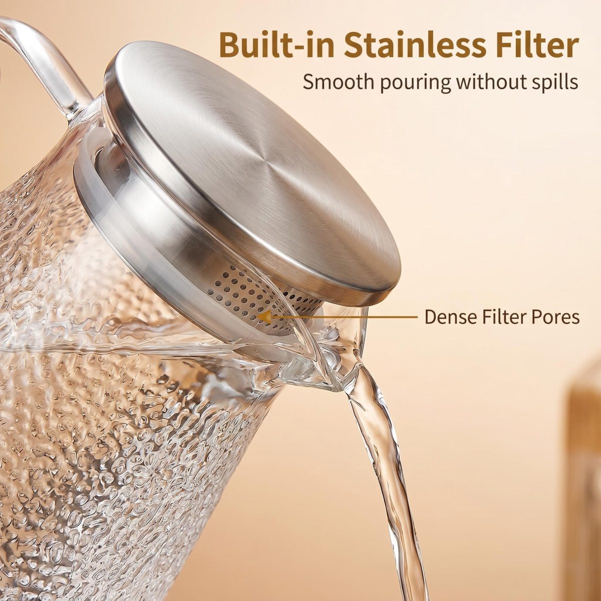 detail model9191 wholesale eco friendly handmade juice kettle filter water carafe heat resistant serving scene 7