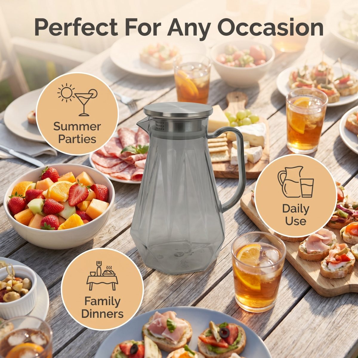 detail model9192 custom logo transparent acrylic water jug leakproof plastic water storage water jug household drink serving scene 1