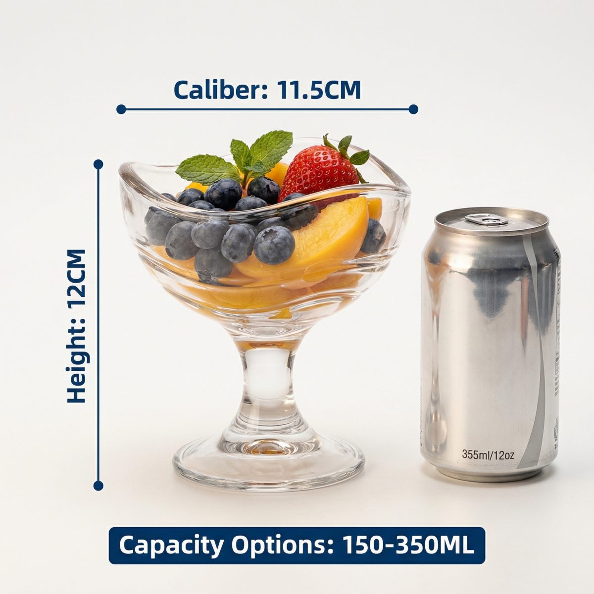 detail model9330c bpa free shatterproof acrylic salad bowl food grade unbreakable clear dessert cup party serving scene 2
