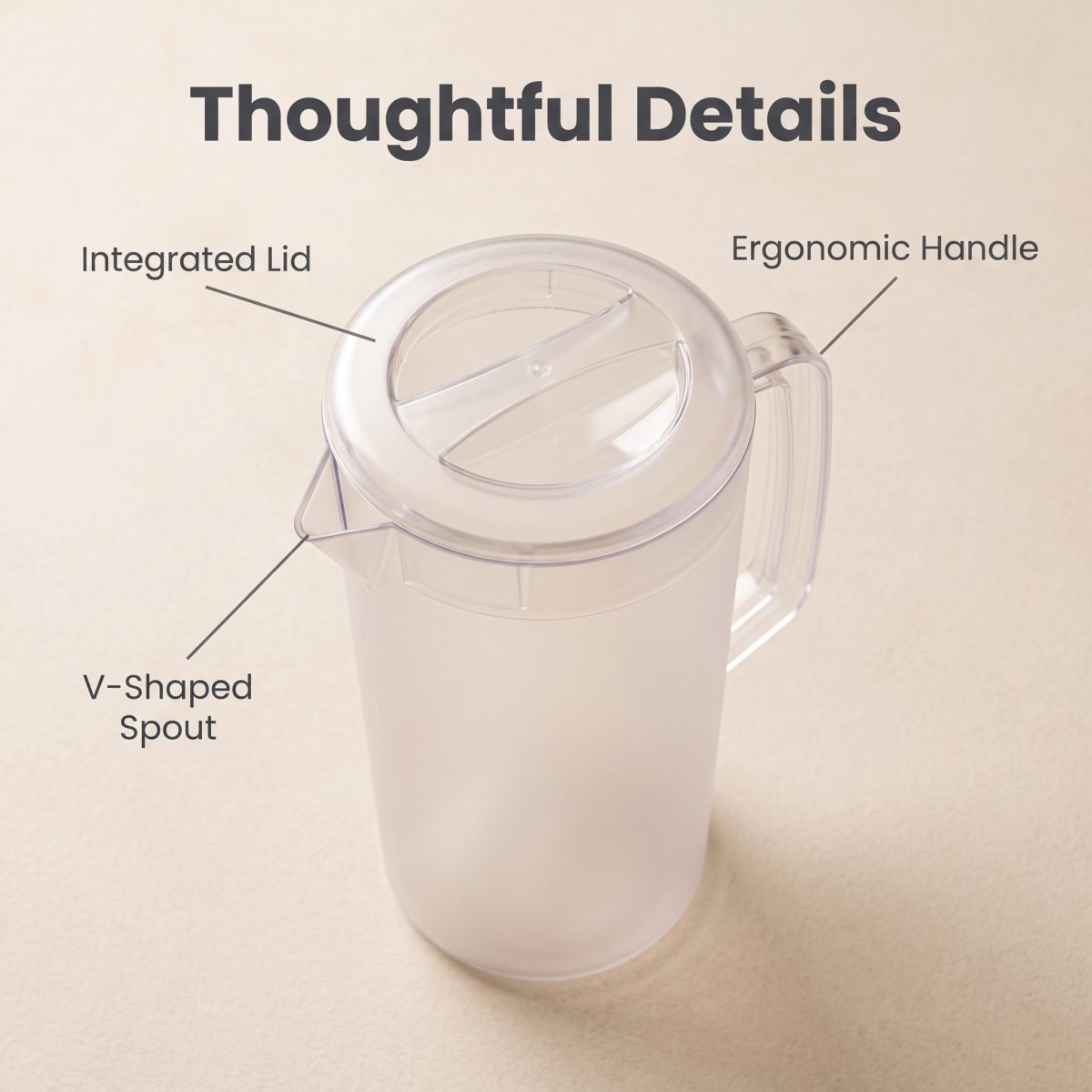 detail model9554 transparent durable reusable restaurant plastic pc beverage drink pitcher juice water tea pot serving scene 2