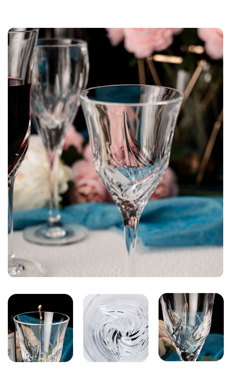 detail model9918 wholesale unbreakable restaurant household red wine flutes elegant long stem wedding champagne glasses serving scene 7