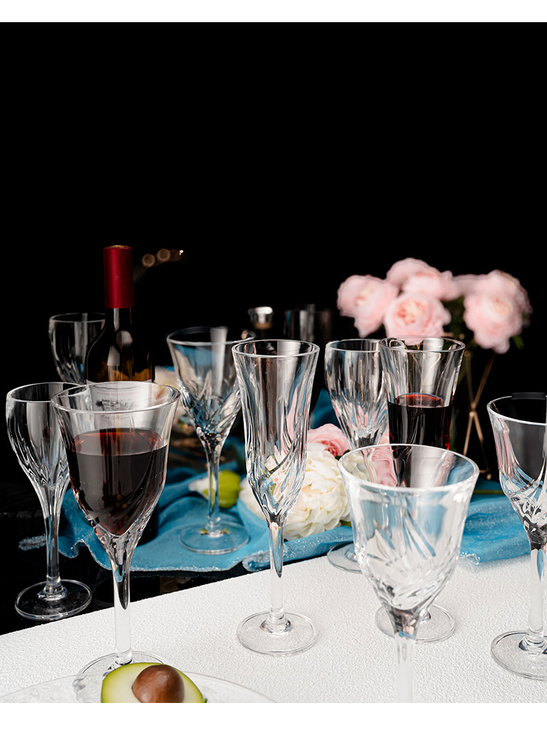 detail model9919 transparent acrylic pc champagne goblet wedding party banquet serving scene 1