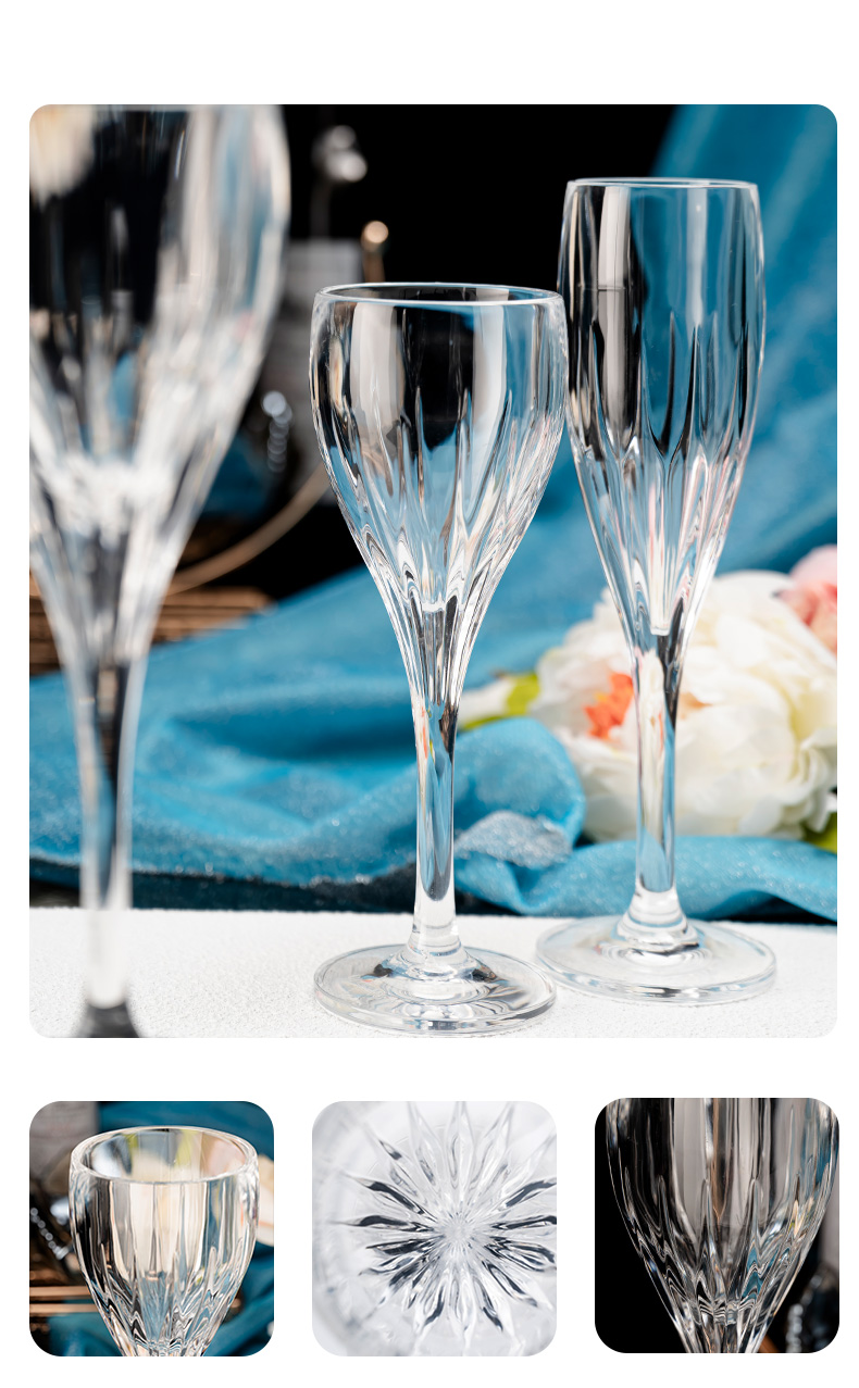 detail model9919 transparent acrylic pc champagne goblet wedding party banquet serving scene 5