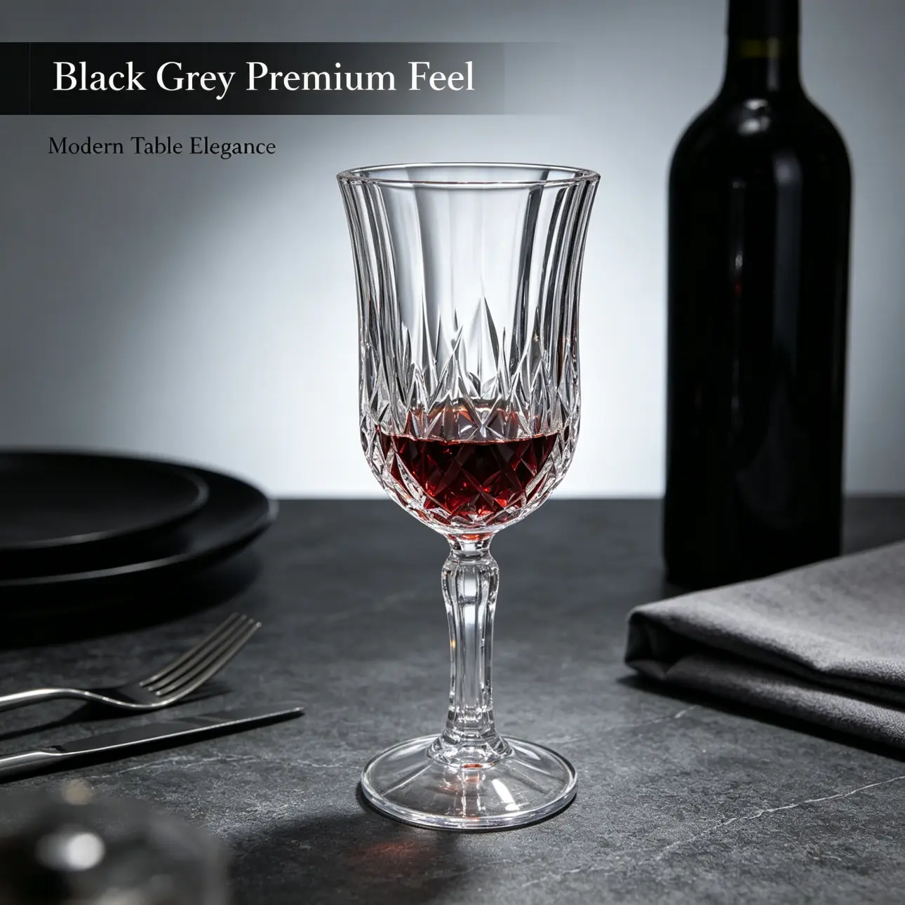 detail BY 6631 elsjoy acrylic diamond wine glass clear transparent goblet party wedding bar serving scene 1