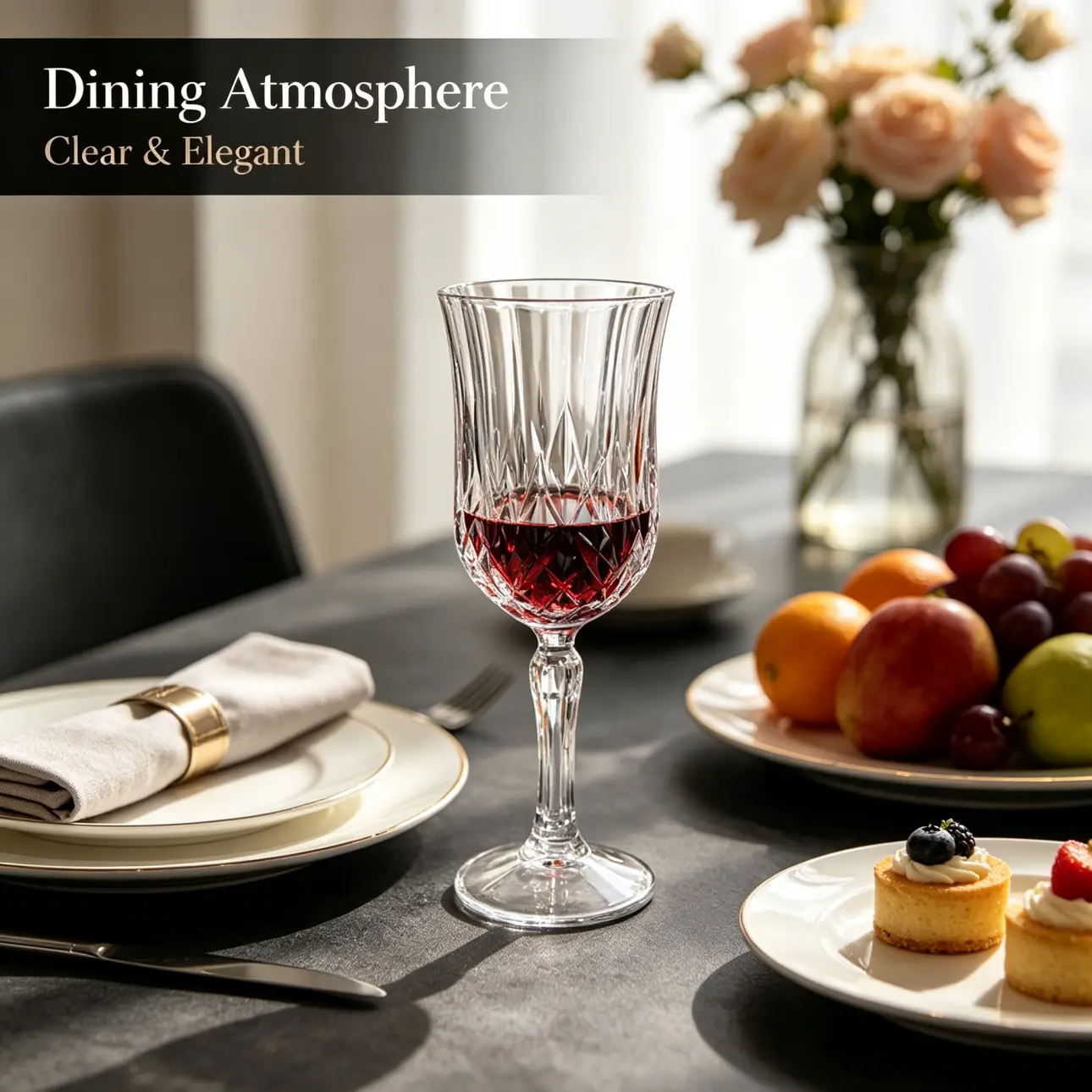 detail BY 6631 elsjoy acrylic diamond wine glass clear transparent goblet party wedding bar serving scene 5
