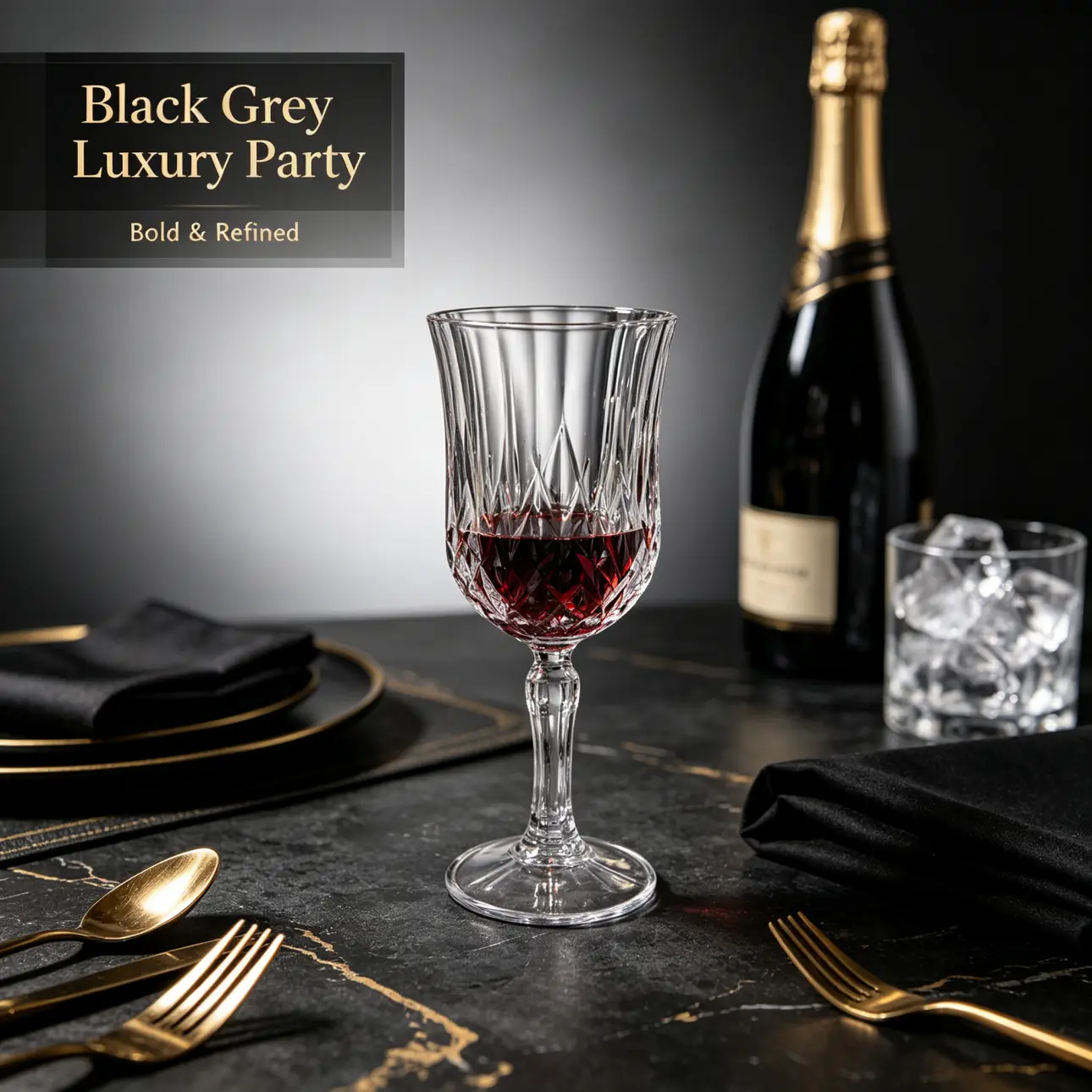 detail BY 6631 elsjoy acrylic diamond wine glass clear transparent goblet party wedding bar serving scene 7