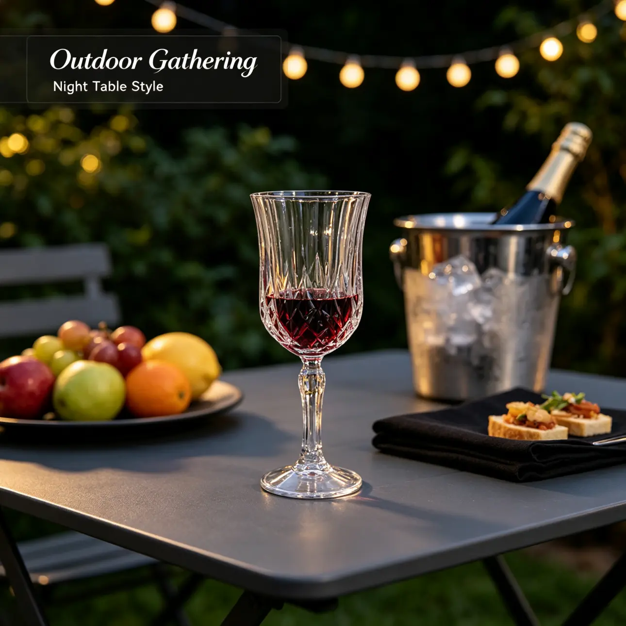 detail BY 6631 elsjoy acrylic diamond wine glass clear transparent goblet party wedding bar serving scene 9