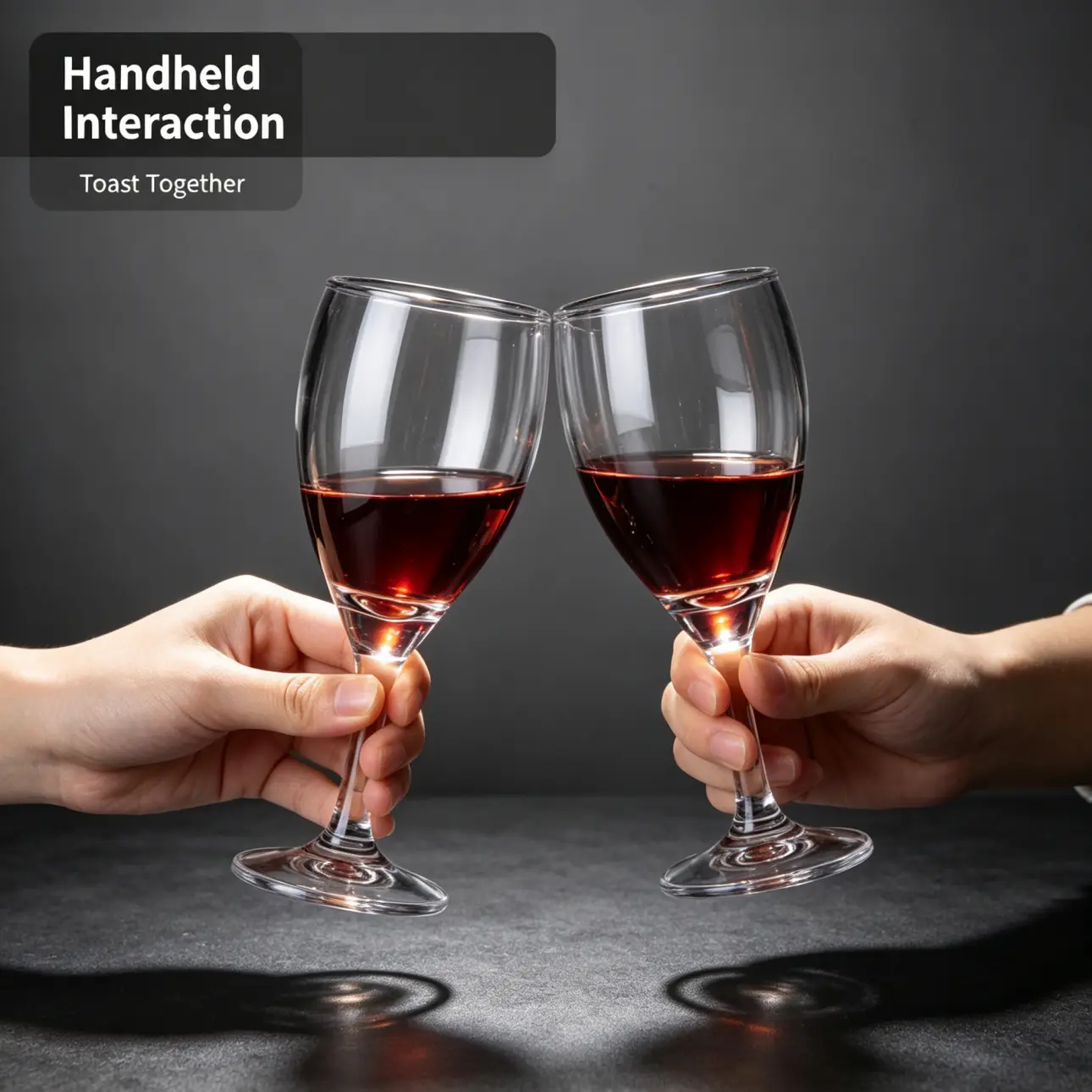 detail BY 8008 elsjoy acrylic wine goblet black grey premium texture 2