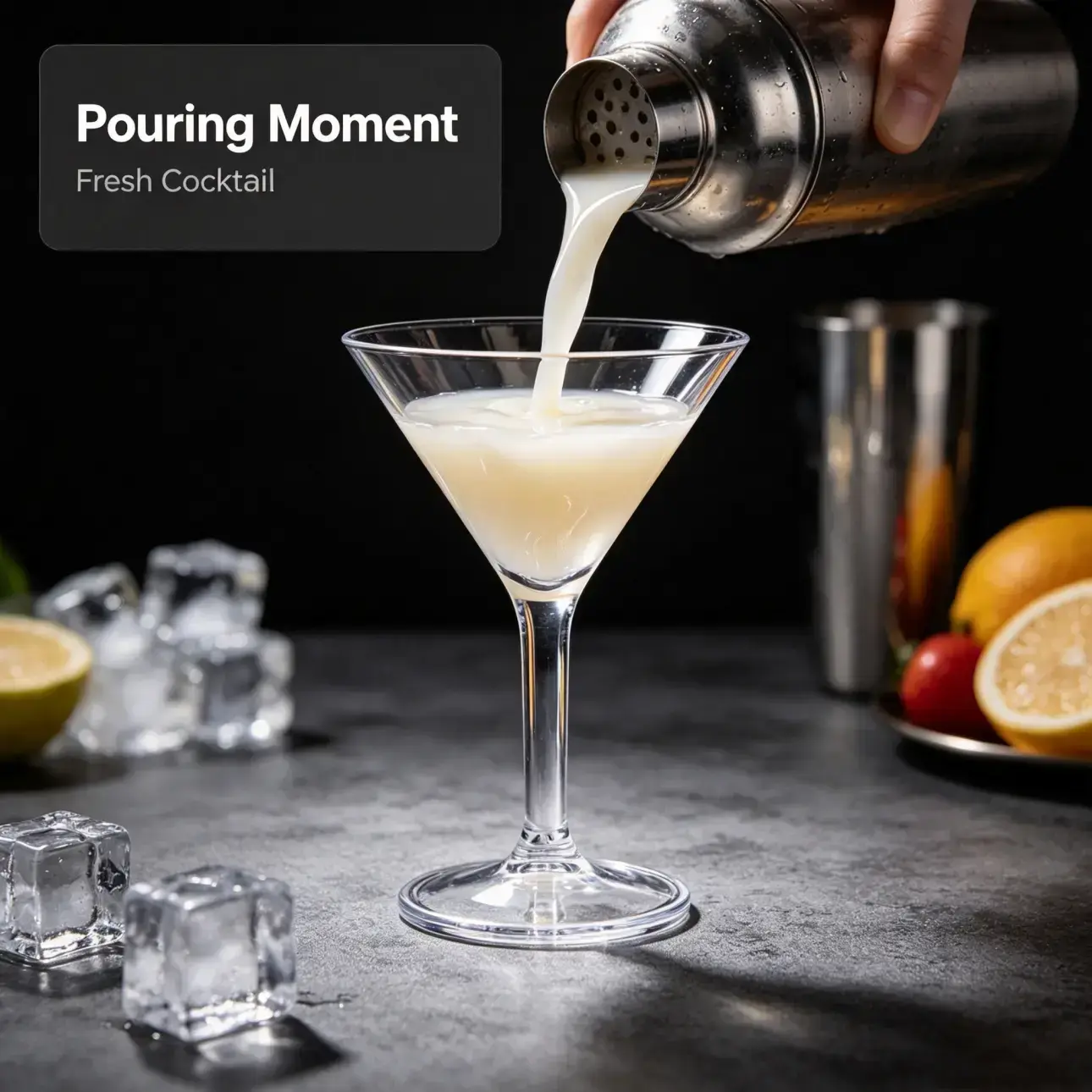 detail BY 8061 elsjoy acrylic martini cocktail glass clear transparent goblet party wedding bar serving scene 3