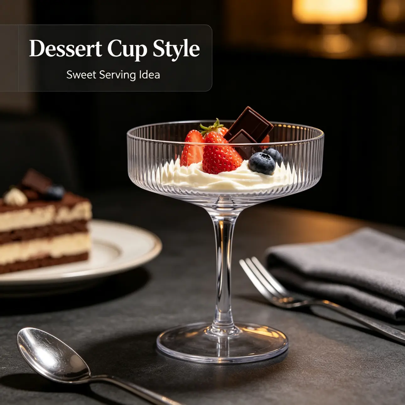 detail BY 9226DZ elsjoy acrylic ribbed wide cocktail glass clear transparent goblet party wedding bar serving scene 2