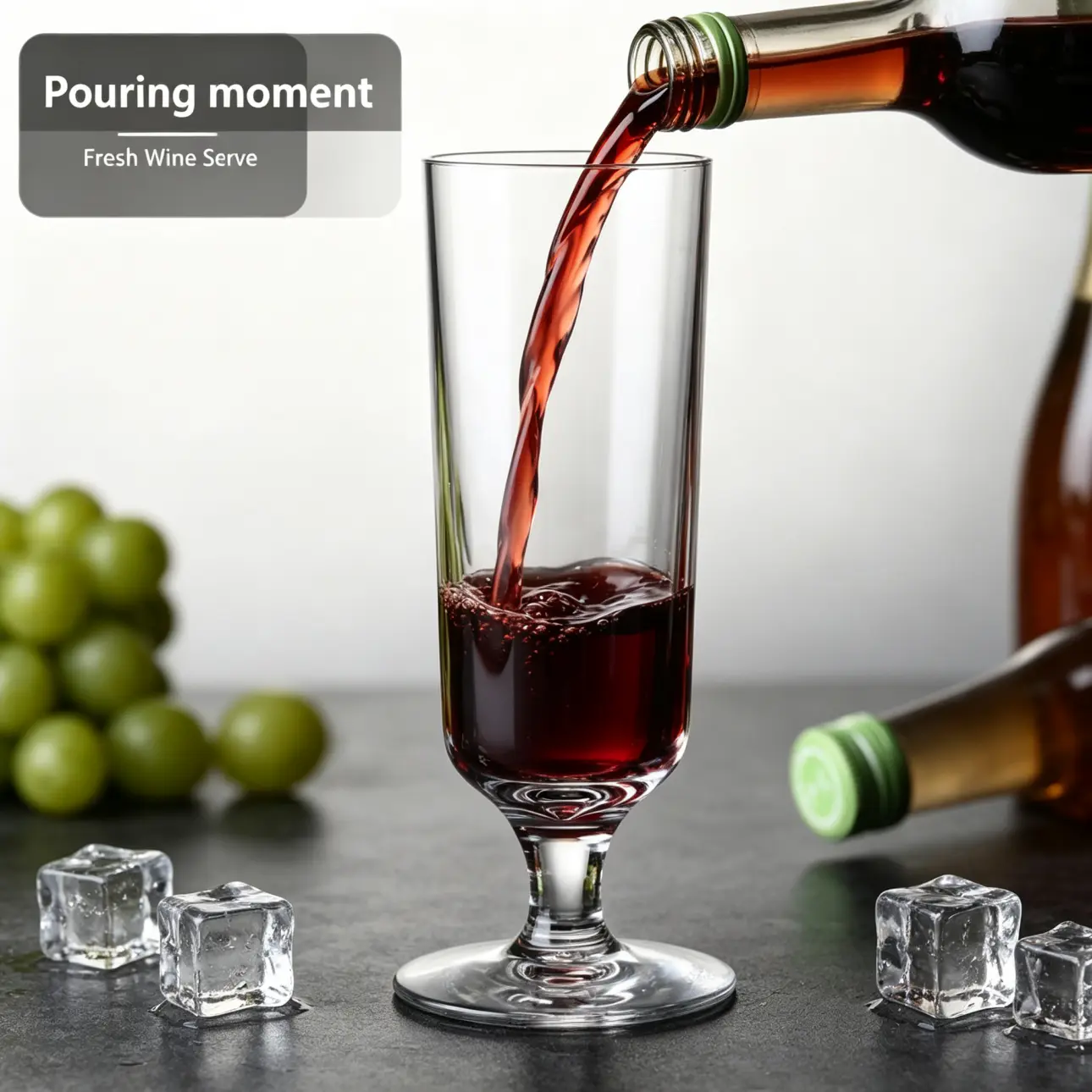 detail BY 9912A elsjoy acrylic wine goblet 330ml clear transparent glass party wedding bar serving scene 2