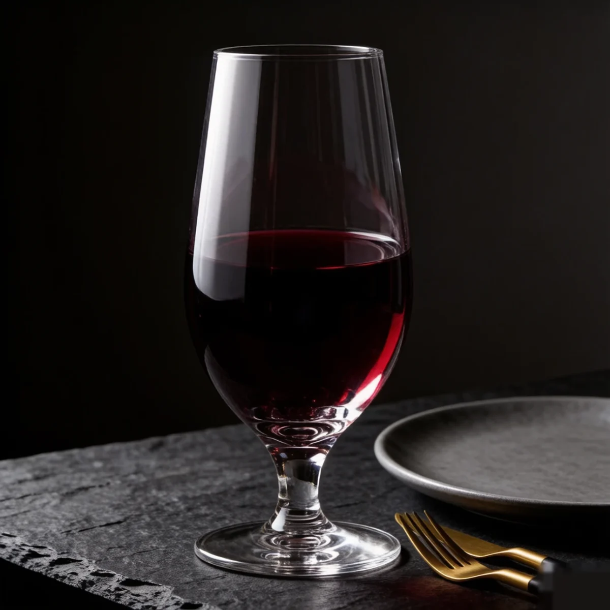 detail BY 9912B elsjoy acrylic wine goblet 600ml clear transparent glass black grey premium texture 1