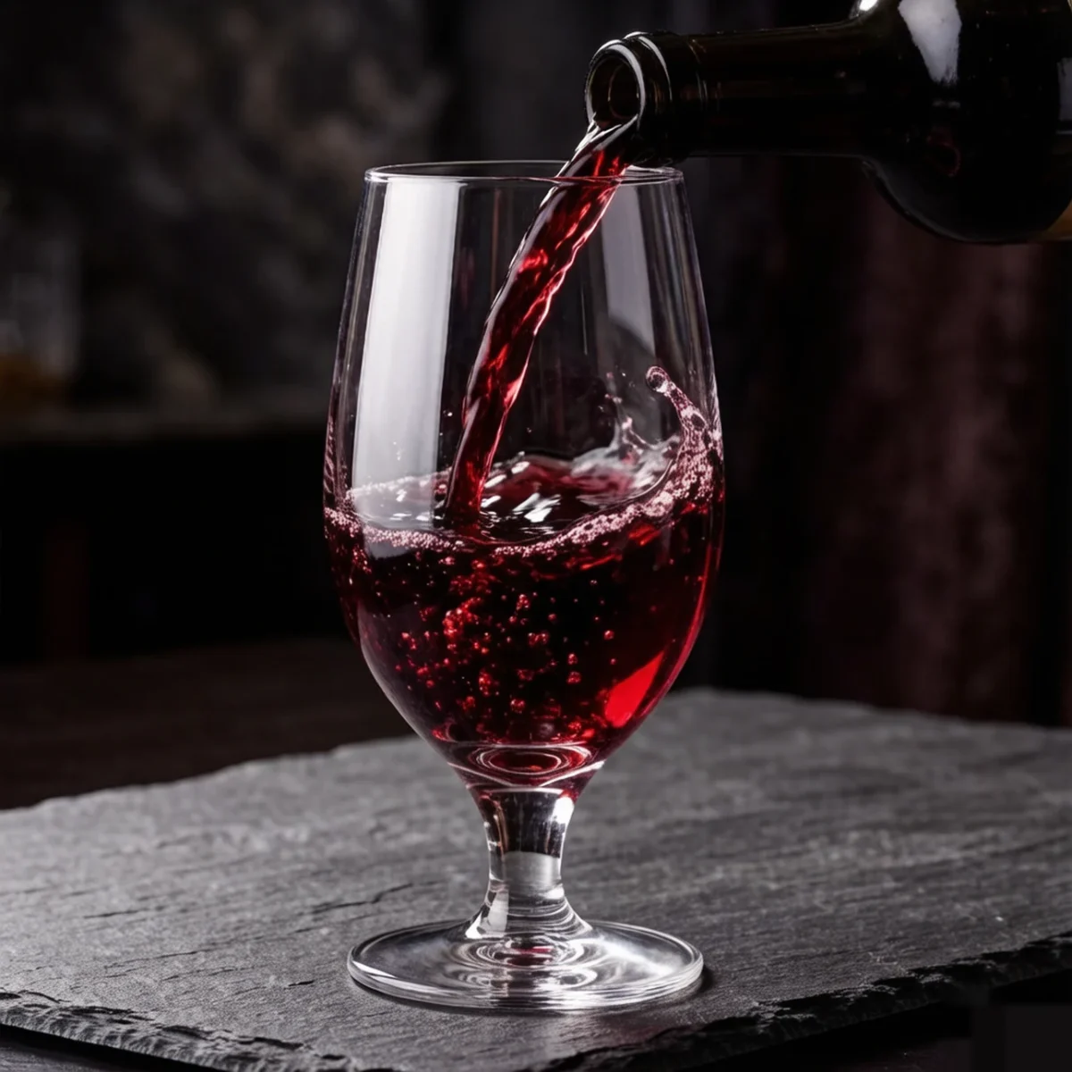 detail BY 9912B elsjoy acrylic wine goblet 600ml clear transparent glass pouring dynamic 6