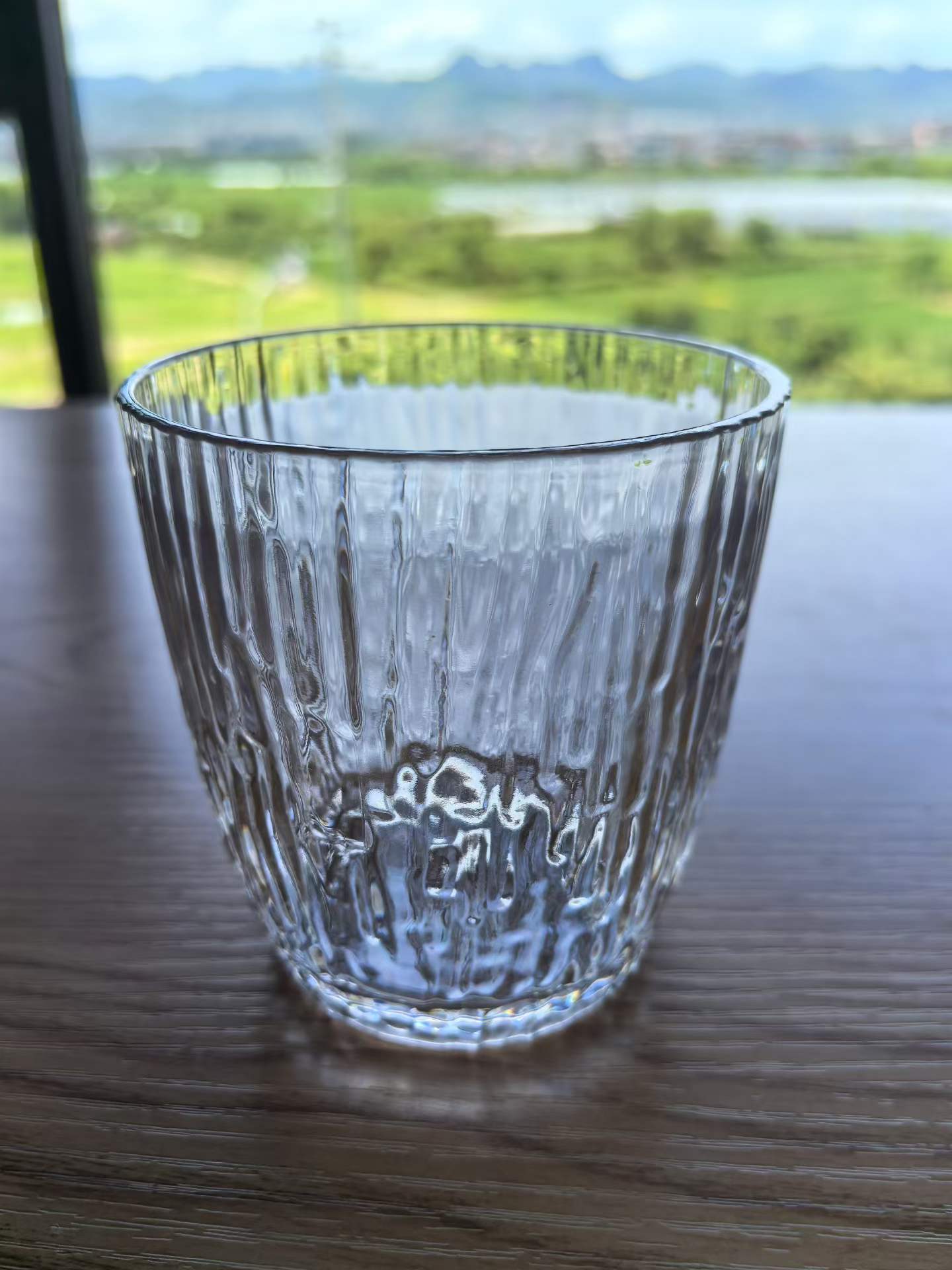 detail grid dot embossed amber plastic drinking cup