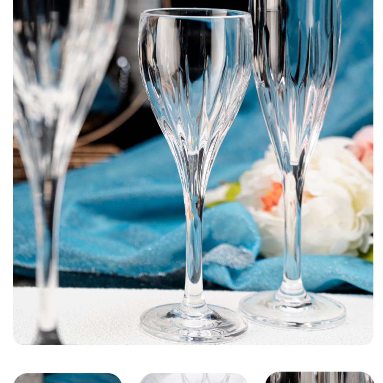 detail model9919 1 thin rim long stem pmma crystal party transparent champagne flutes hard clear plastic wine cups serving scene 5