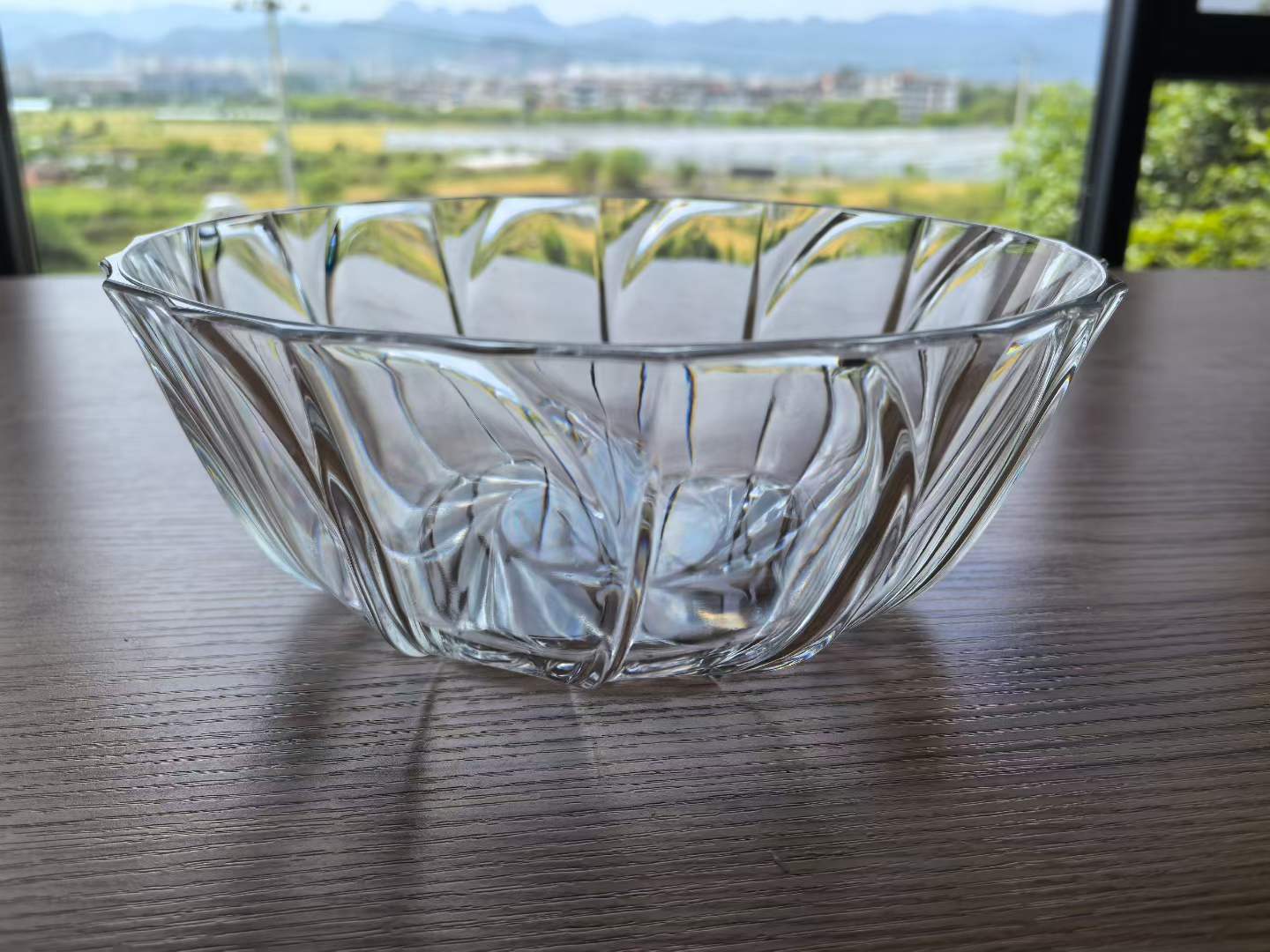main clear pc plastic fruit salad bowl twist embossed design main clear pc plastic fruit salad bowl twist embossed design