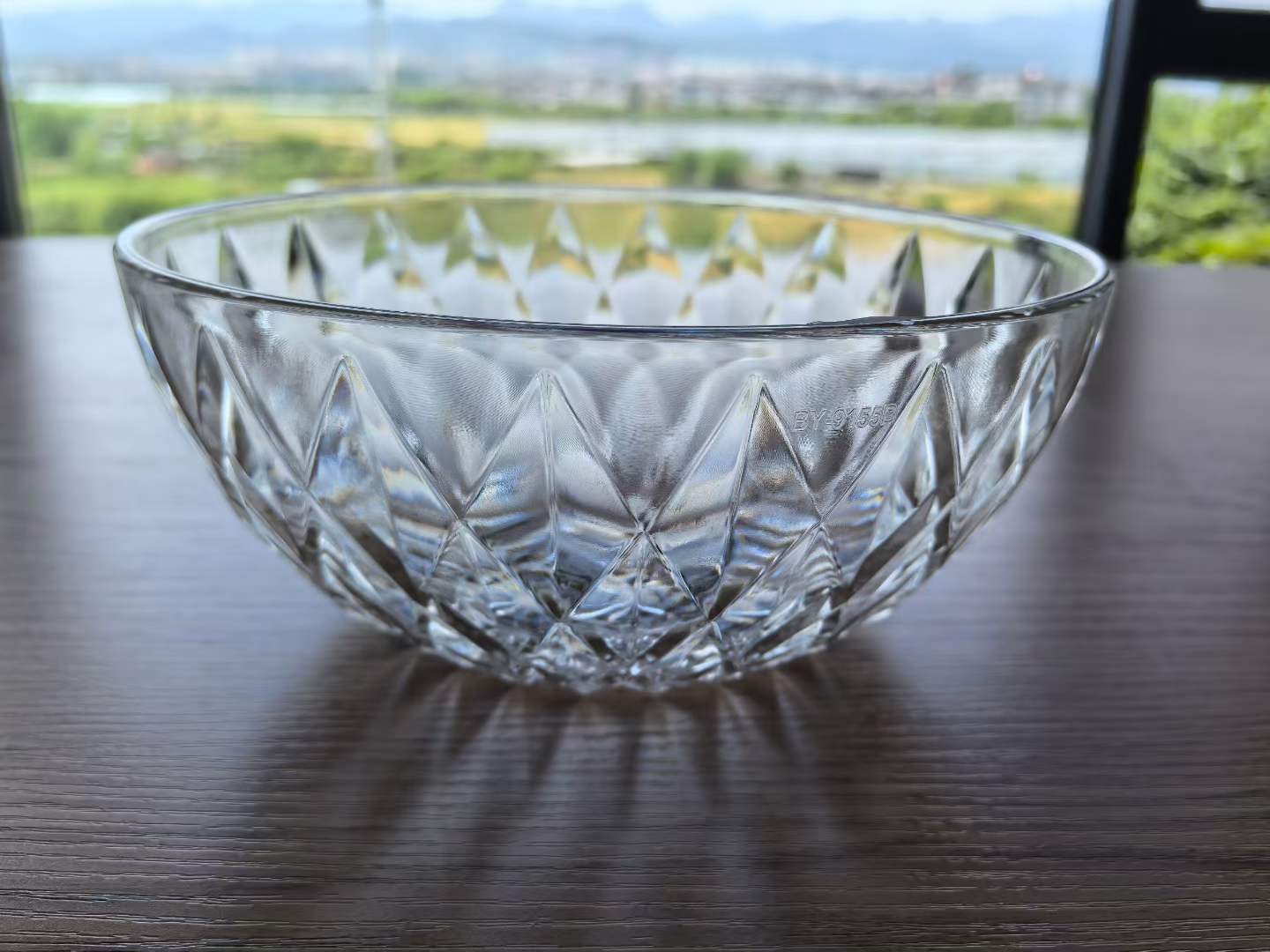 main clear pc plastic serving bowl diamond cut embossed main clear pc plastic serving bowl diamond cut embossed