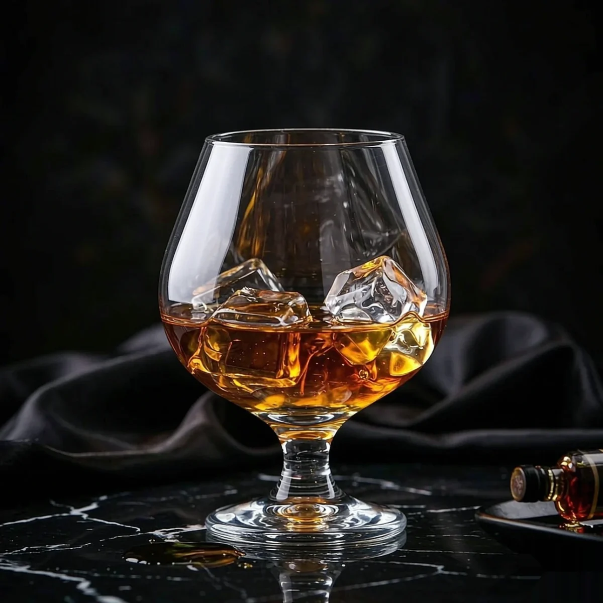 detail BY 9912E elsjoy acrylic brandy snifter 250ml clear transparent glass black grey premium texture 1