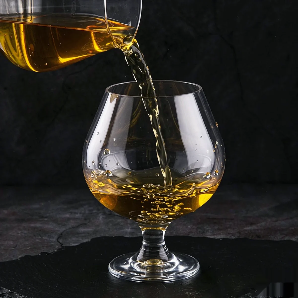 detail BY 9912E elsjoy acrylic brandy snifter 250ml clear transparent glass pouring dynamic 6