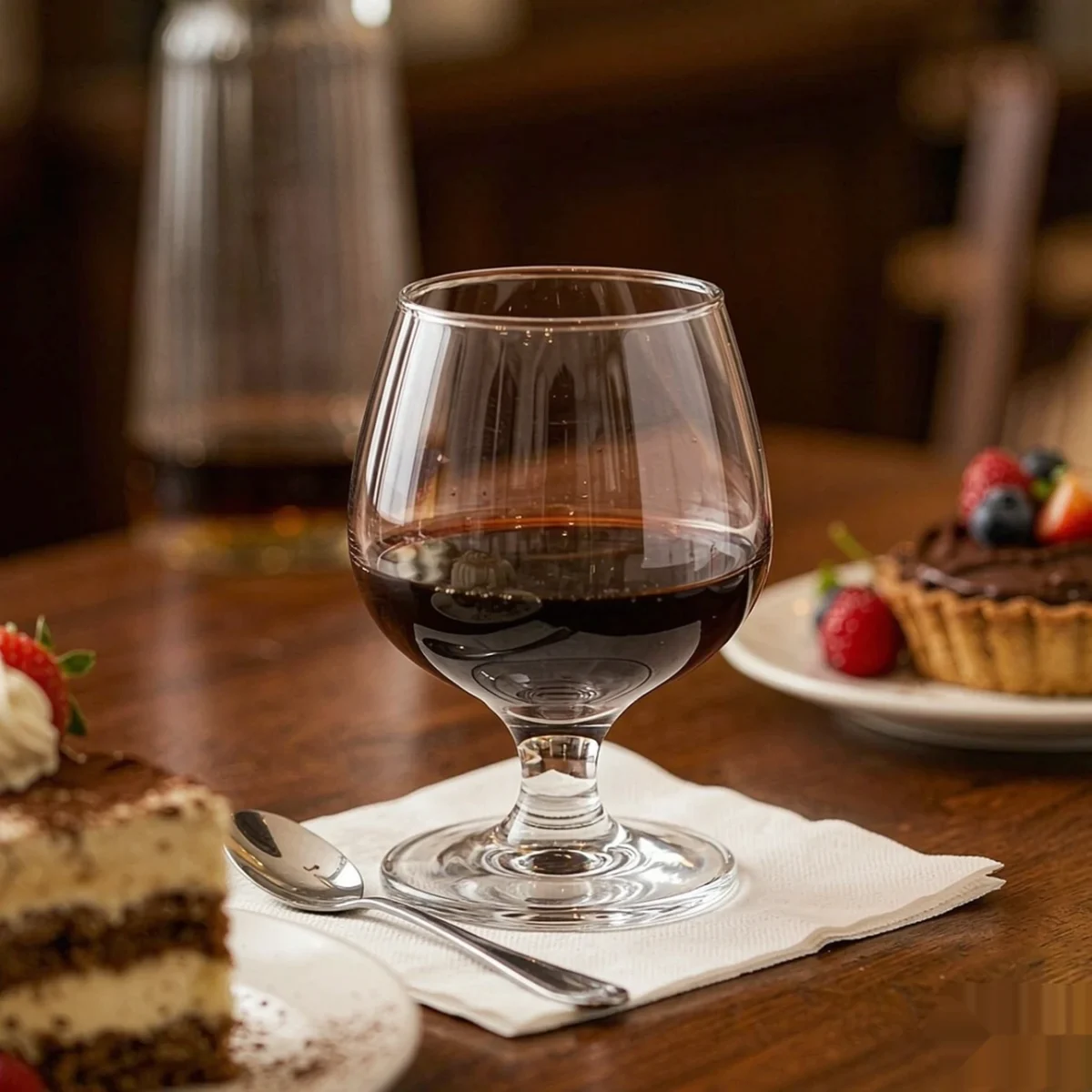 detail BY 9912G elsjoy acrylic brandy snifter 100ml clear transparent glass dessert table scene 11