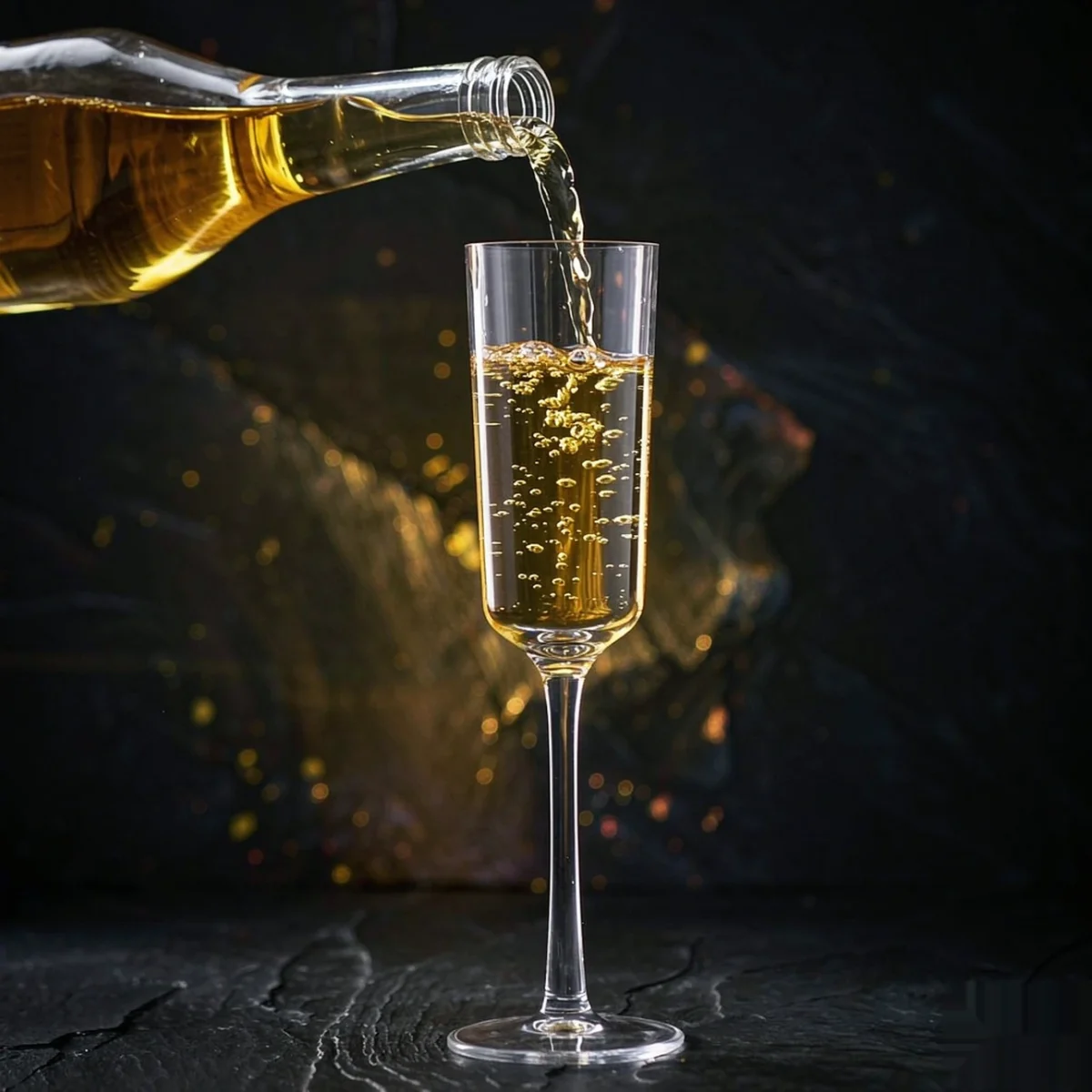 detail BY 9913A elsjoy acrylic champagne flute 170ml clear transparent glass pouring dynamic 6