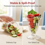 main model8049 factory wholesale acrylic pc glass plastic ice cream plate dessert bowls 230ml transparent cold drink cup main display 2