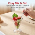 main model8049 factory wholesale acrylic pc glass plastic ice cream plate dessert bowls 230ml transparent cold drink cup main display 3