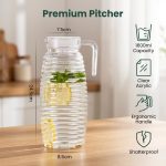 main model9142 high quality acrylic water dispenser large capacity fruit tea jug clear beverage storage pot main display 2