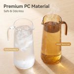main model9160 pc water pitcher heat cold resistant with fine mesh strainer anti scald handle fridge safe juice tea carafe home kitchen main display 2
