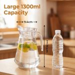 main model9162 1300ml heat resistant pc cold water pitcher transparent drink jug home hotel cafe use main display 2