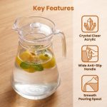 main model9162 1300ml heat resistant pc cold water pitcher transparent drink jug home hotel cafe use main display 3