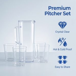 main model9166 transparent acrylic pc water pitcher cold water jug home hotel restaurant party main display 1