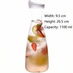 main model9170 bpa free plastic carafe with flip top lid for juice water champagne soda energy drinks whisky parties restaurants main display 3