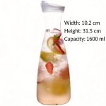 main model9170 bpa free plastic carafe with flip top lid for juice water champagne soda energy drinks whisky parties restaurants main display 5