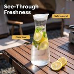 main model9171 unbreakable party picnic pitcher hotel restaurant juice clear acrylic pc glass plastic cold water jug main display 1