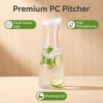 main model9172 pc acrylic water jug clear plastic cold water jug party drink serving pitcher thick clear plastic juice pot main display 1
