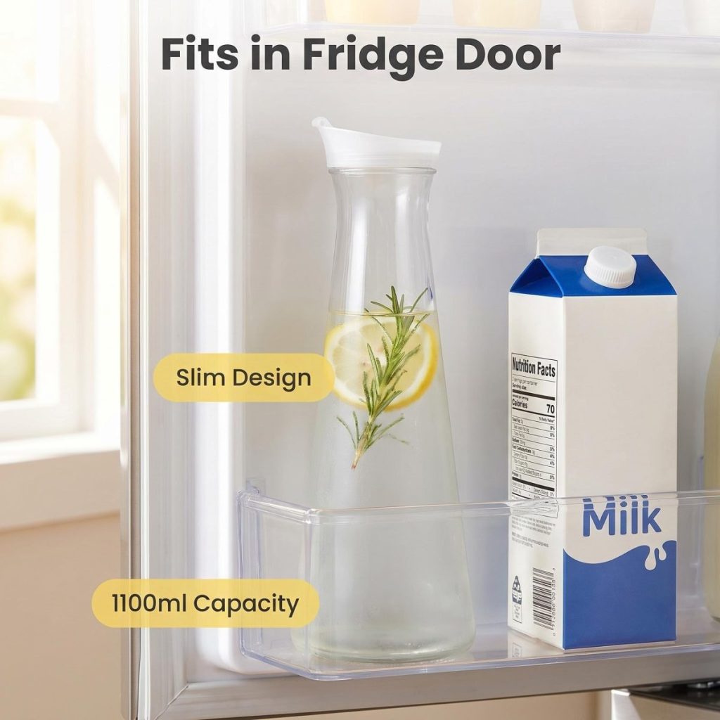main model9181 portable acrylic pc bpa free water jug unbreakable pitcher clear plastic carafe restaurant home main display 1