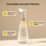 main model9181 portable acrylic pc bpa free water jug unbreakable pitcher clear plastic carafe restaurant home main display 3
