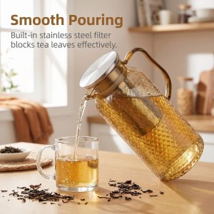 main model9190 unbreakable stainless steel water jug lid acrylic pc glass cold water jug with handle bpa free main display 1