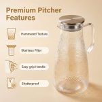 main model9191 wholesale eco friendly handmade juice kettle filter water carafe heat resistant main display 4