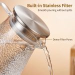 main model9191 wholesale eco friendly handmade juice kettle filter water carafe heat resistant main display 6
