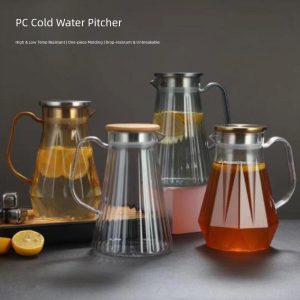 main model9193 heat resistant acrylic pc carafe 2l clear iced tea jug glass pitcher with lid and handle main display 3