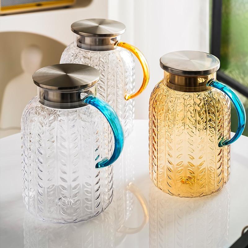 main model9196 wholesale acrylic glass water set food grade glass jug with lid juice glasses cup set main display 3